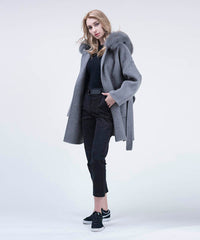 Cashmere Wool Fox Fur Coat - Women - UGG Specialist Australia