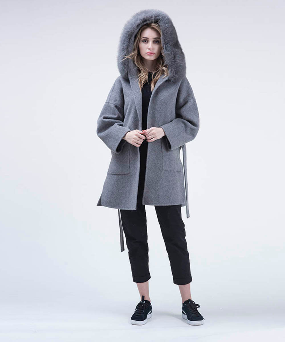 Cashmere Wool Fox Fur Coat - Women - UGG Specialist Australia