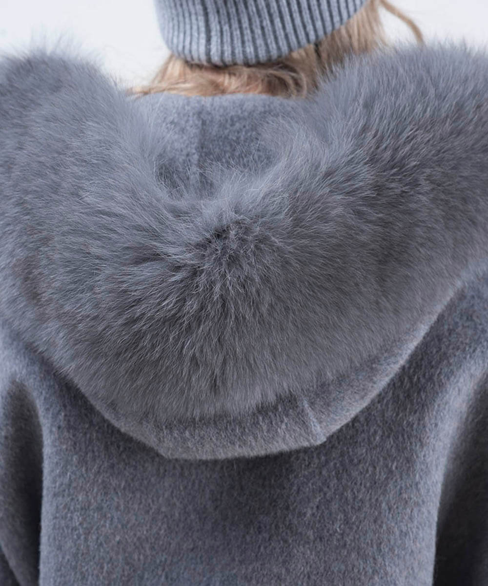 Cashmere Wool Fox Fur Coat - Women - UGG Specialist Australia