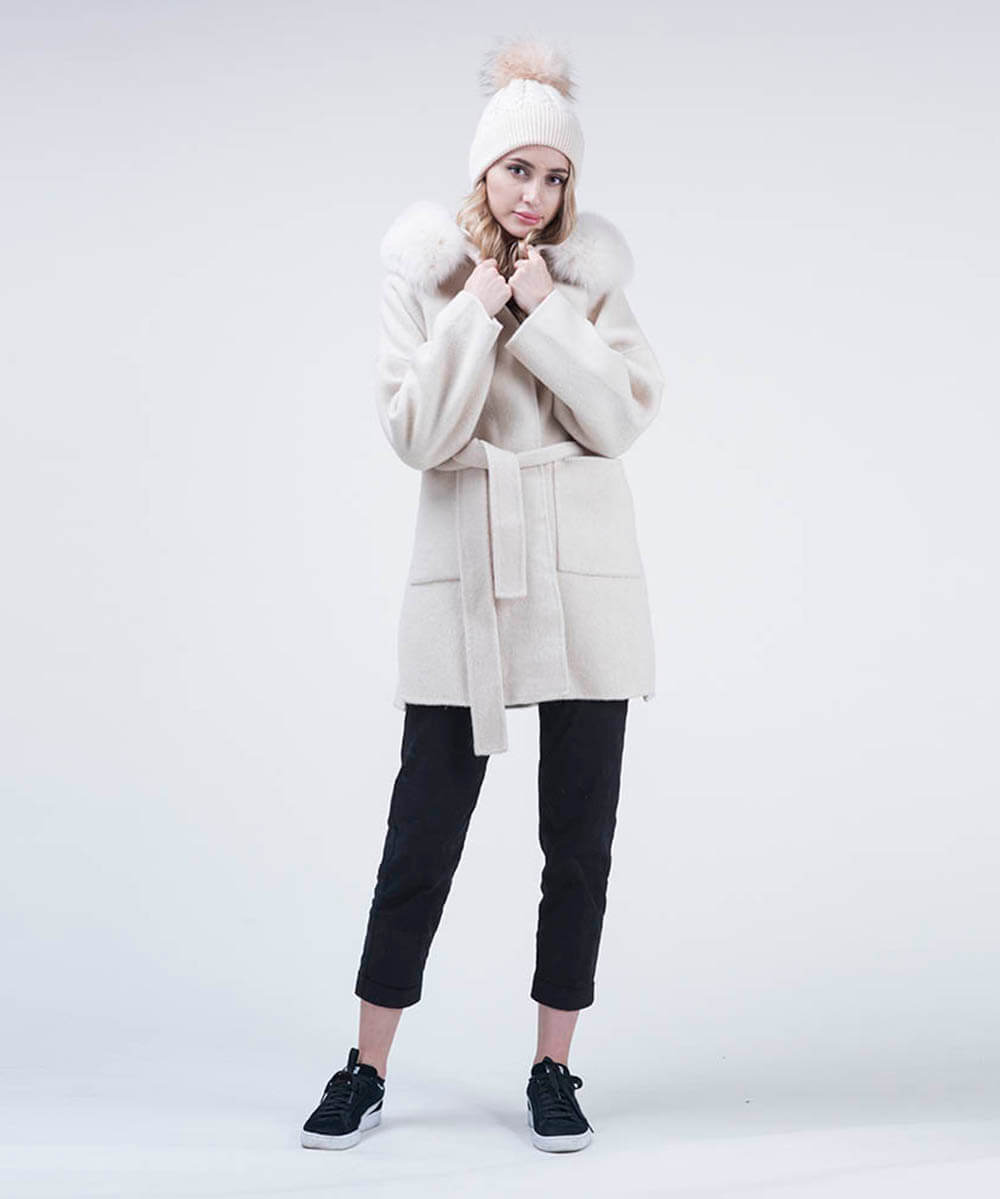 Cashmere Wool Fox Fur Coat - Women - UGG Specialist Australia